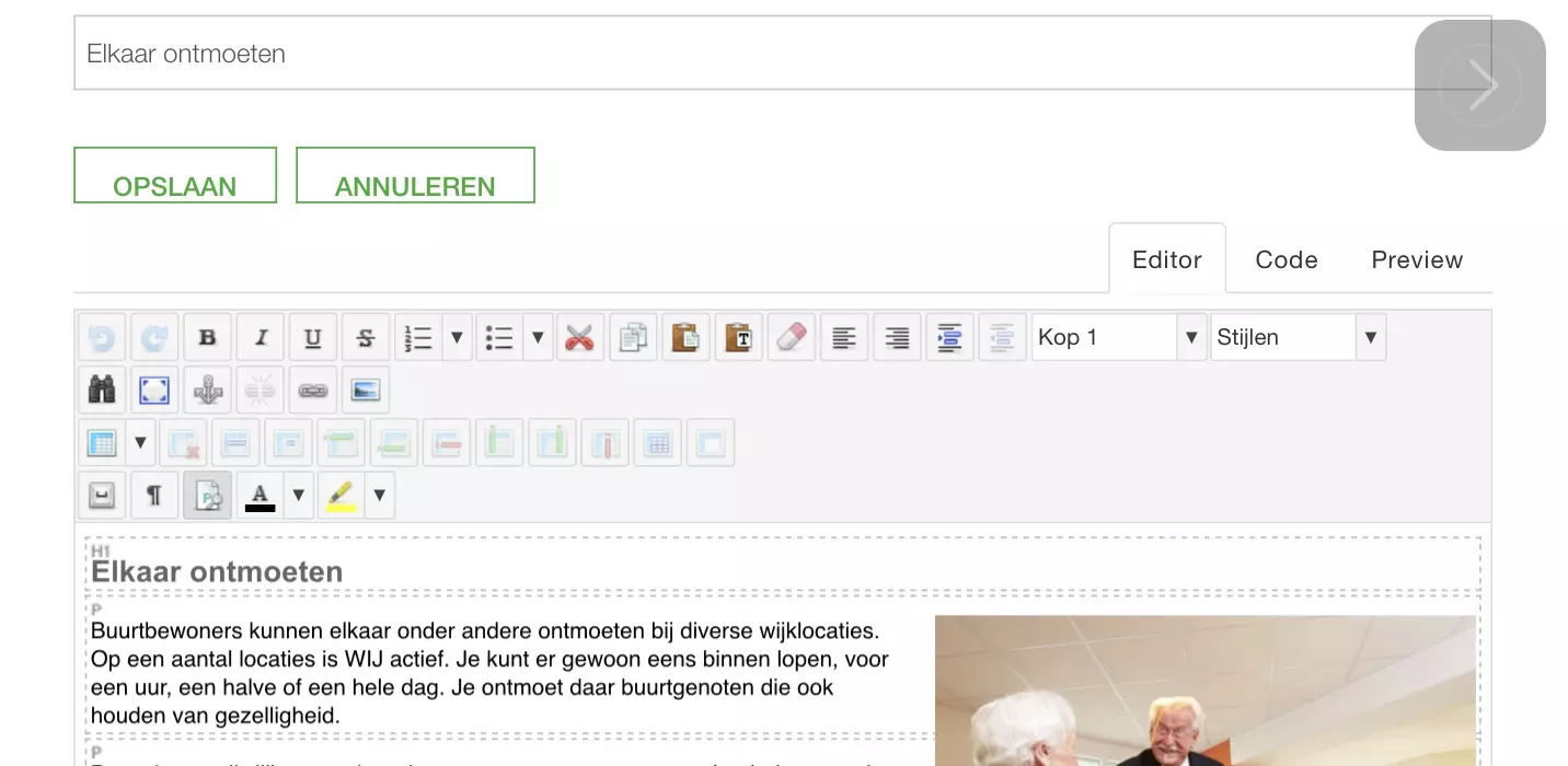 Handleiding bewerk editor
